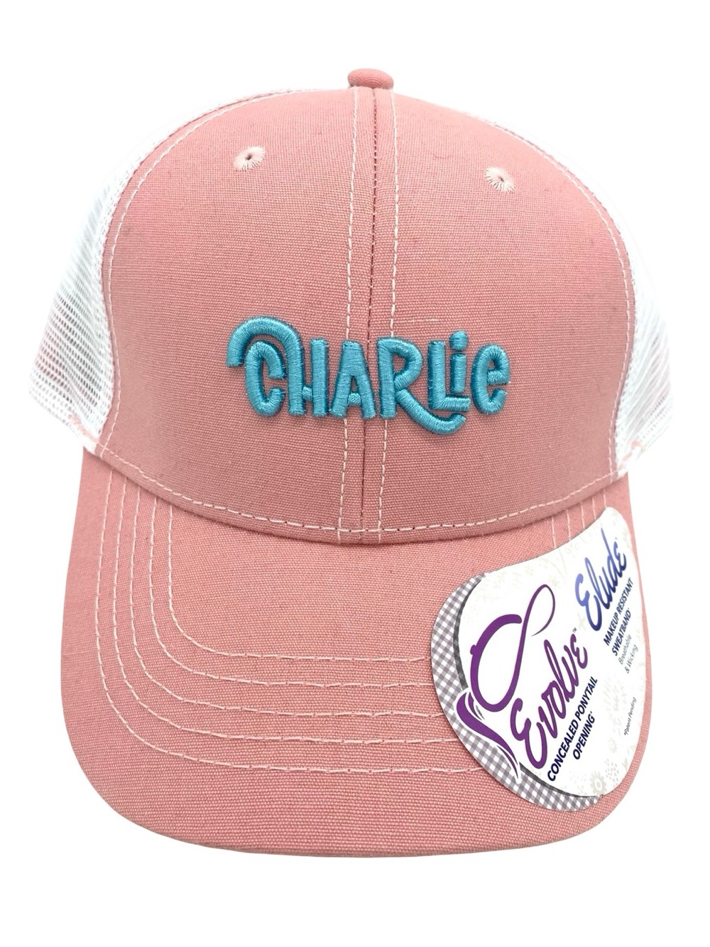 Infinity Charlie Embroidered Evolve +Elude Women’s Mesh Strapback Trunk Hat New